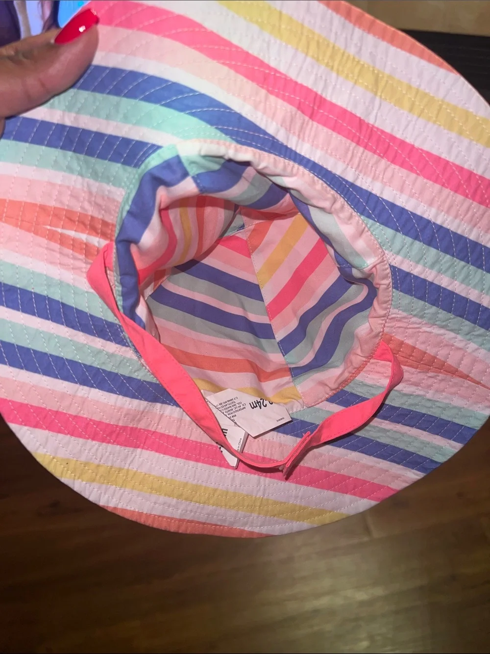 Toddler Sun hat Wide Brim Bucket Hat - Bright Pink